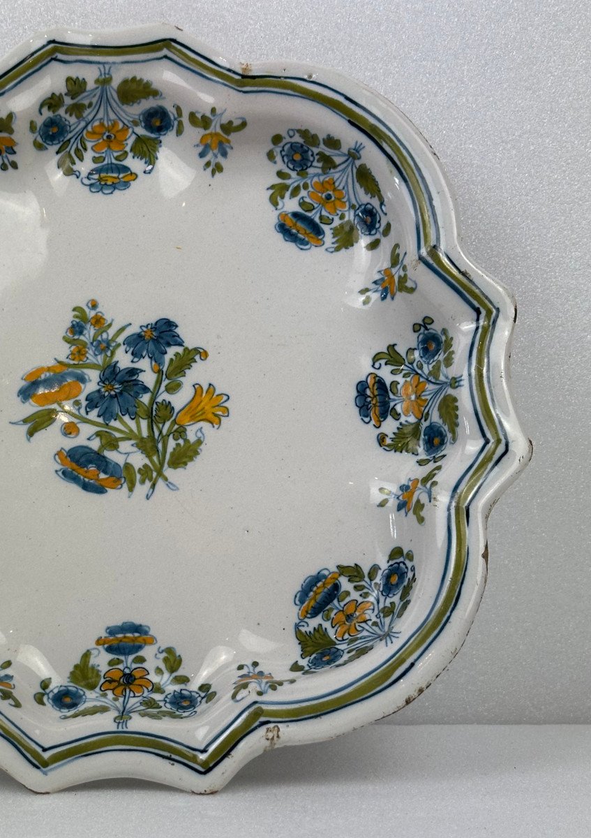 Drageoir En Faïence De Moustiers Polychrome XVIIIe .-photo-1