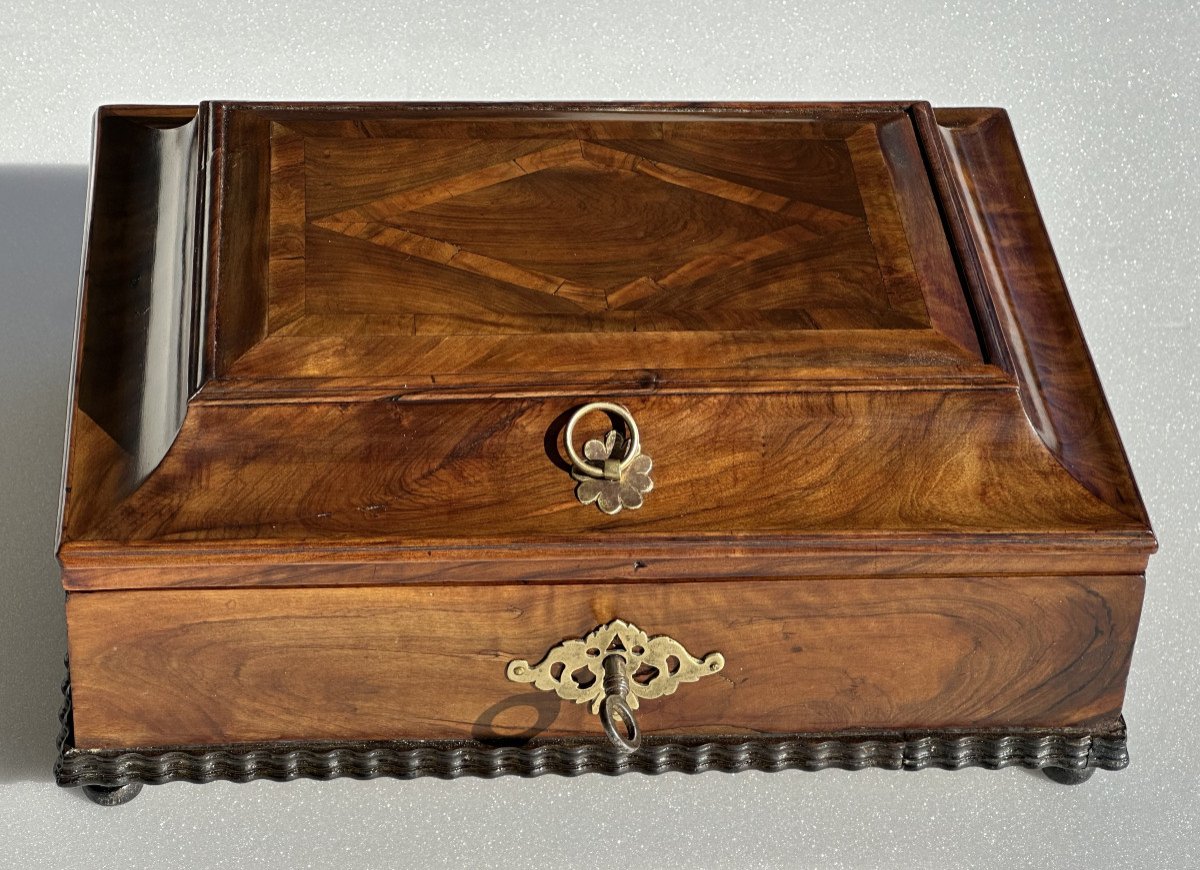 Coffret, écritoire de voyage d’époque Louis XIV, fin XVIIe /  début XVIIIe-photo-2