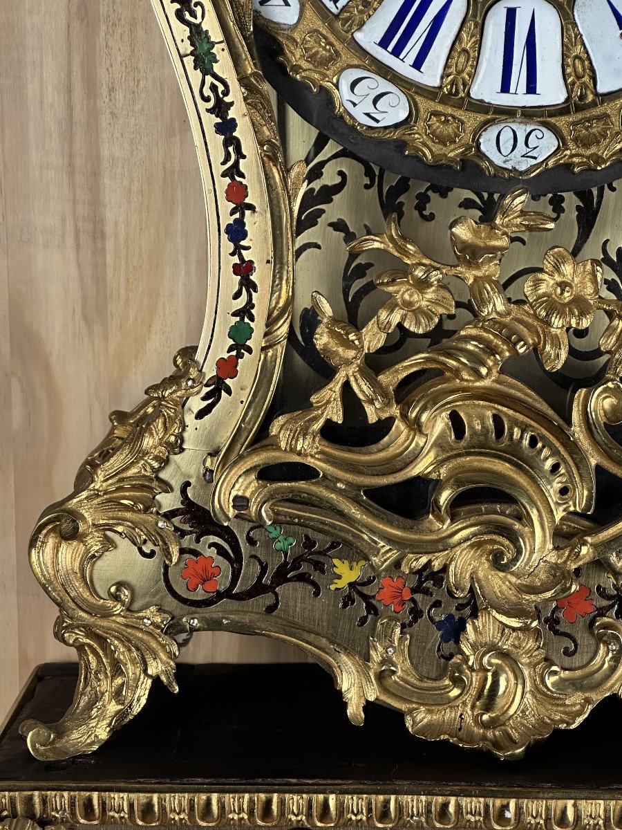 A Louis XV  Cartel In Five-color Boulle Marquetry. 18th Century Circa 1730 - 1740-photo-4