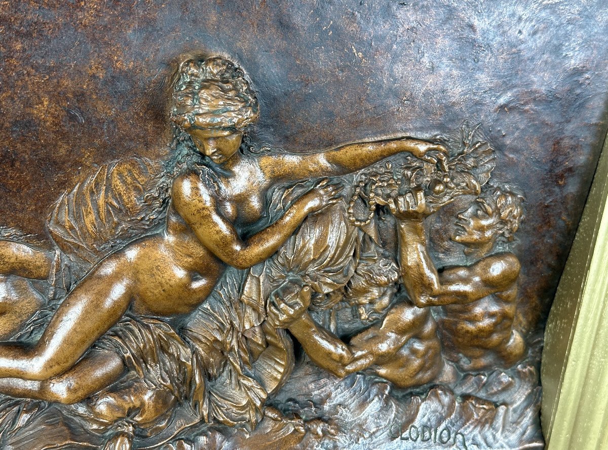 Clodion, Mythological Allegory Of The Nereids.-photo-1