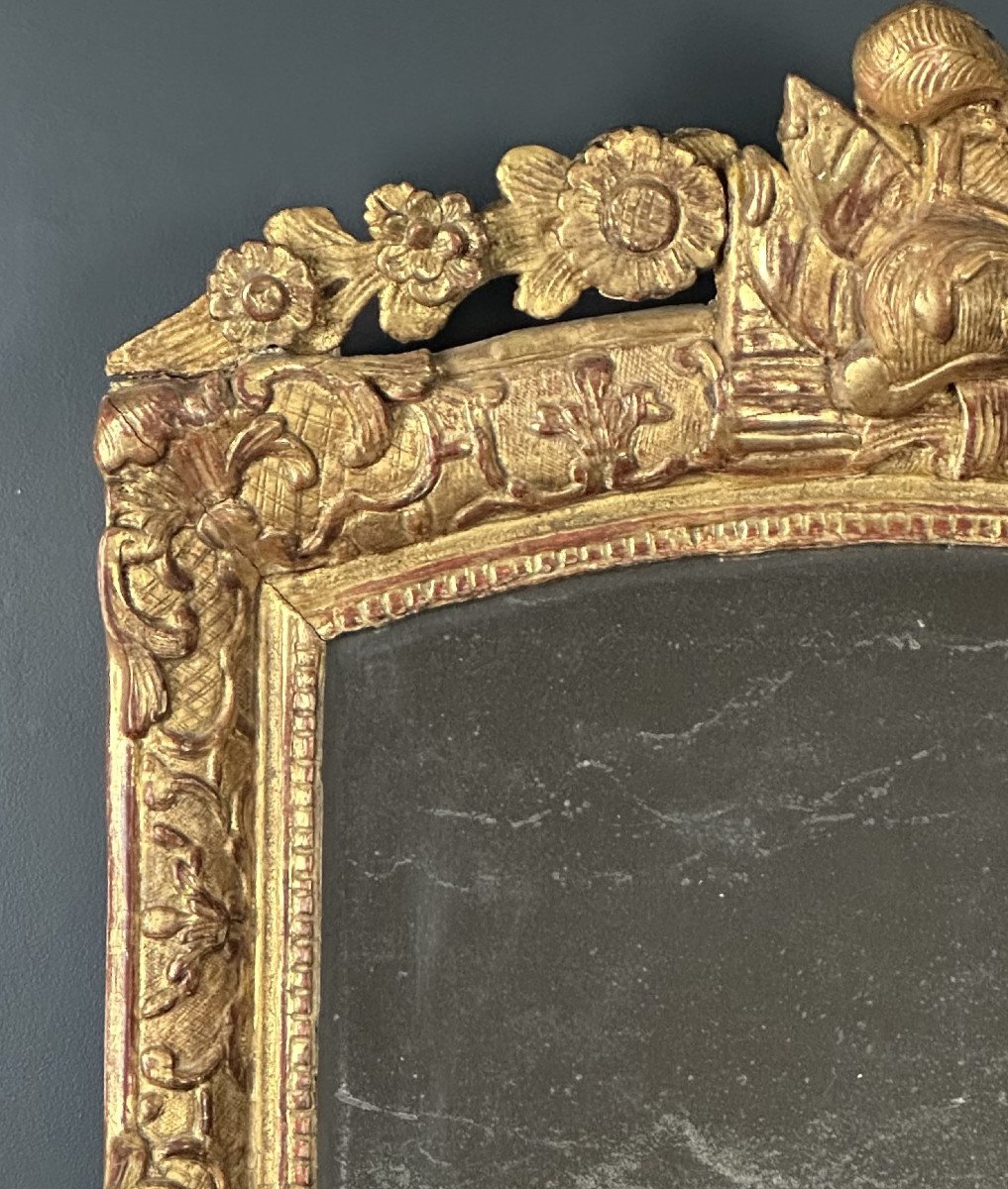 Late Louis XIV Early Regency Martial Mirror, Early 18th Century Circa 1715 / 1720-photo-2