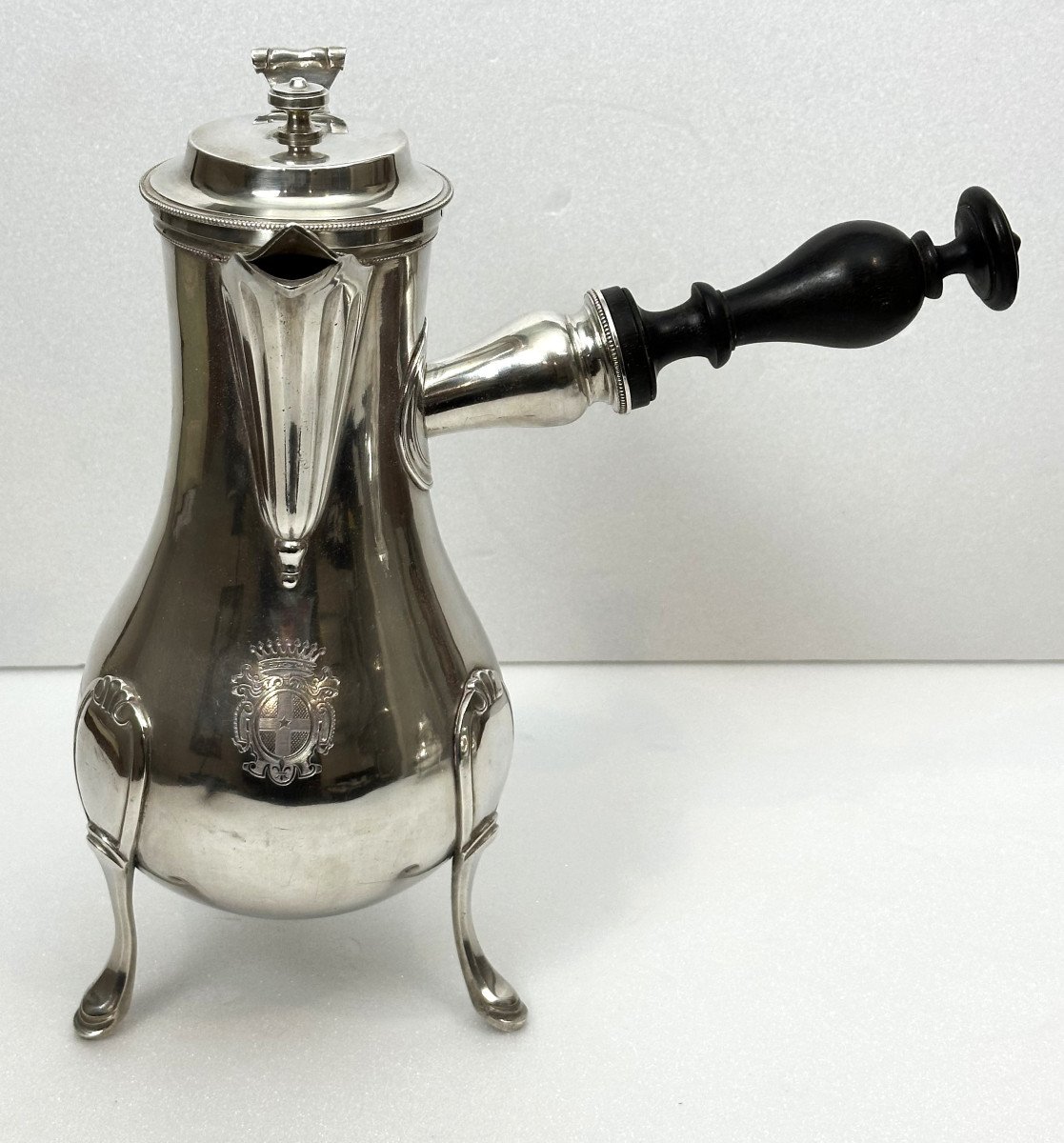 A Louis XVI Solid Silver Coffee Pot And Sugar Pot Lat 18th Century 1789 -photo-1