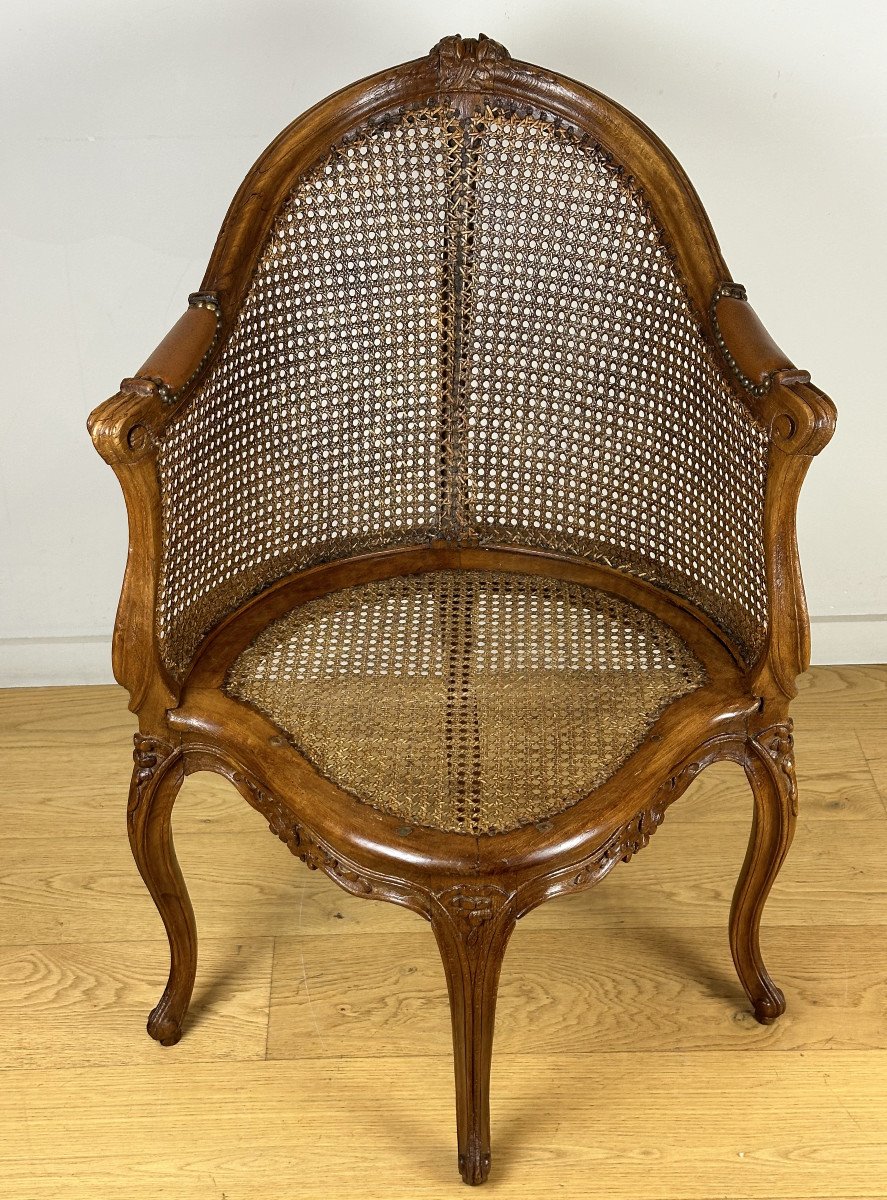 A Louis XV Cabinet-armchair Canned 18th-century Circa 1750-photo-2