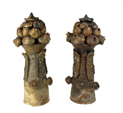 Pair Of Finials, 18th Century Bretagne