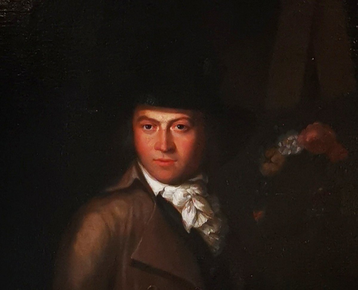 Important Portrait Of A Young Artist - French School Of The 18th Century Circa 1770-1780-photo-2