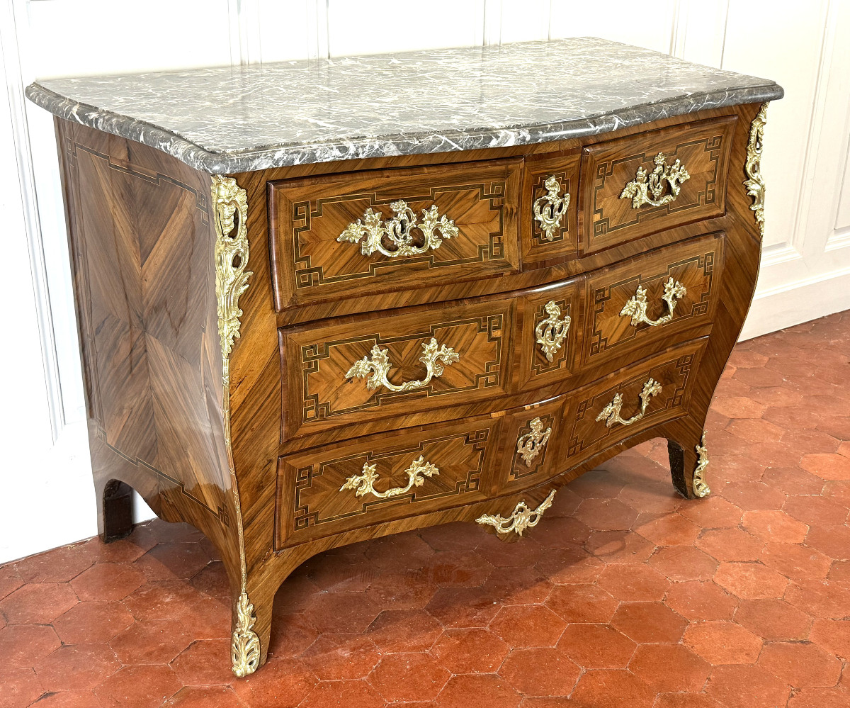 Louis XV Chest Of Drawers, Early Transition.
