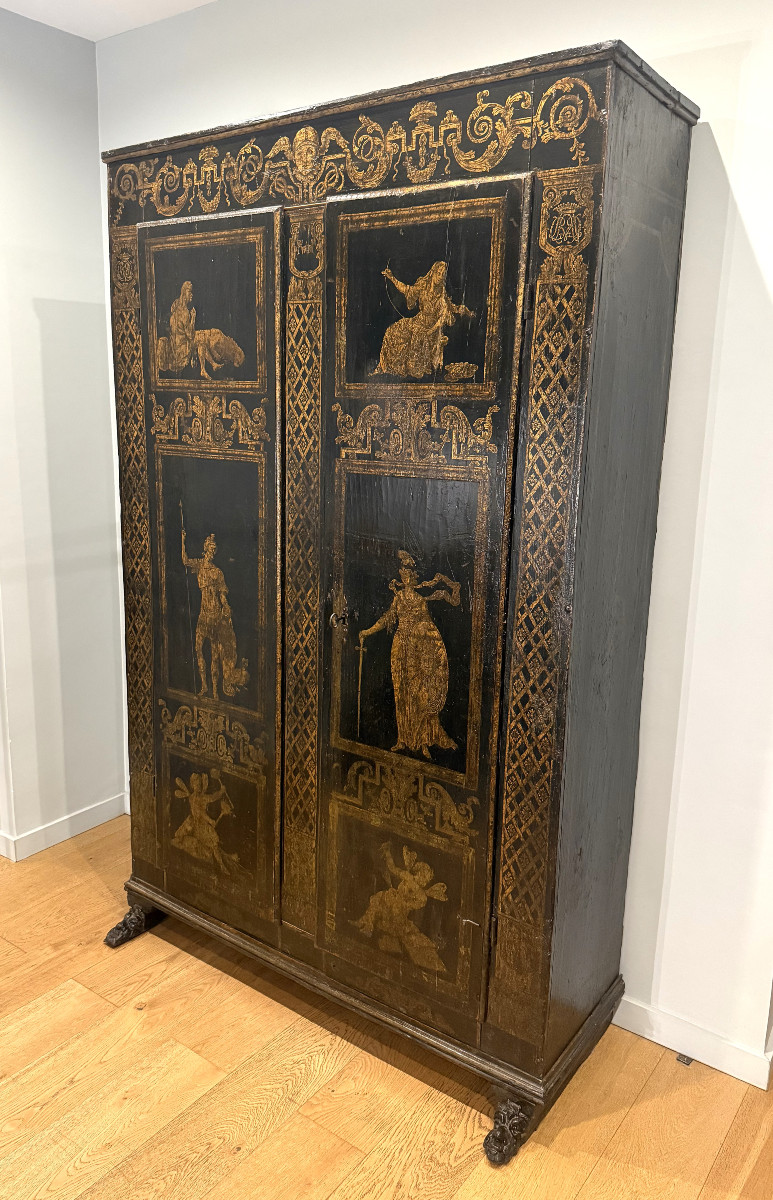 Small Mythological Cabinet From Comtat Venaissin From The Beginning Of The 17th Century.-photo-3