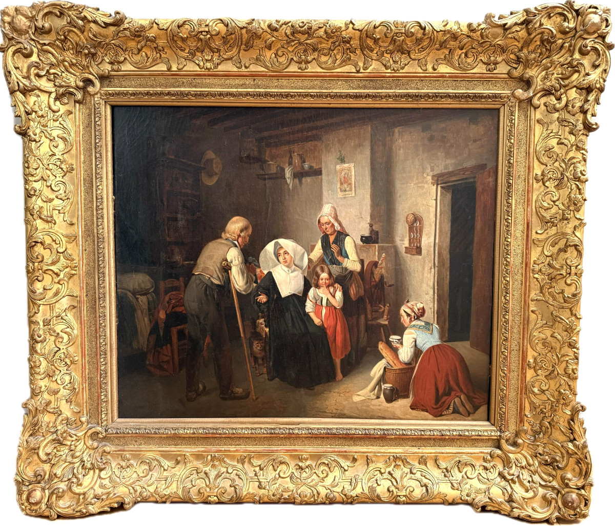 Pierre Duval Le Camus (lisieux 1790 - Saint-cloud 1854), The Visit.  