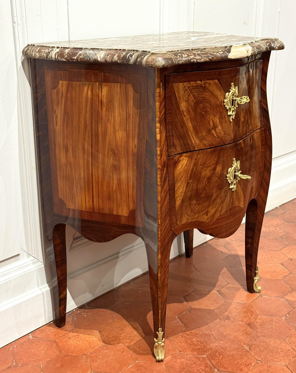 Petite commode d’époque Louis XV estampillée Popsel-photo-2