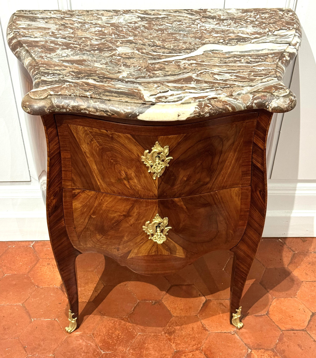 Petite commode d’époque Louis XV estampillée Popsel-photo-3