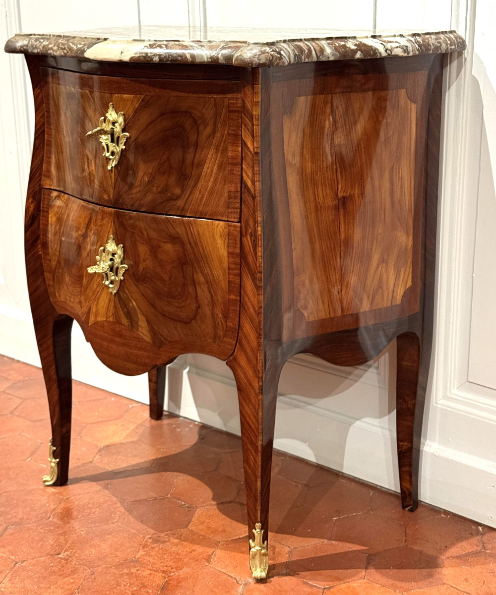 Petite commode d’époque Louis XV estampillée Popsel-photo-4