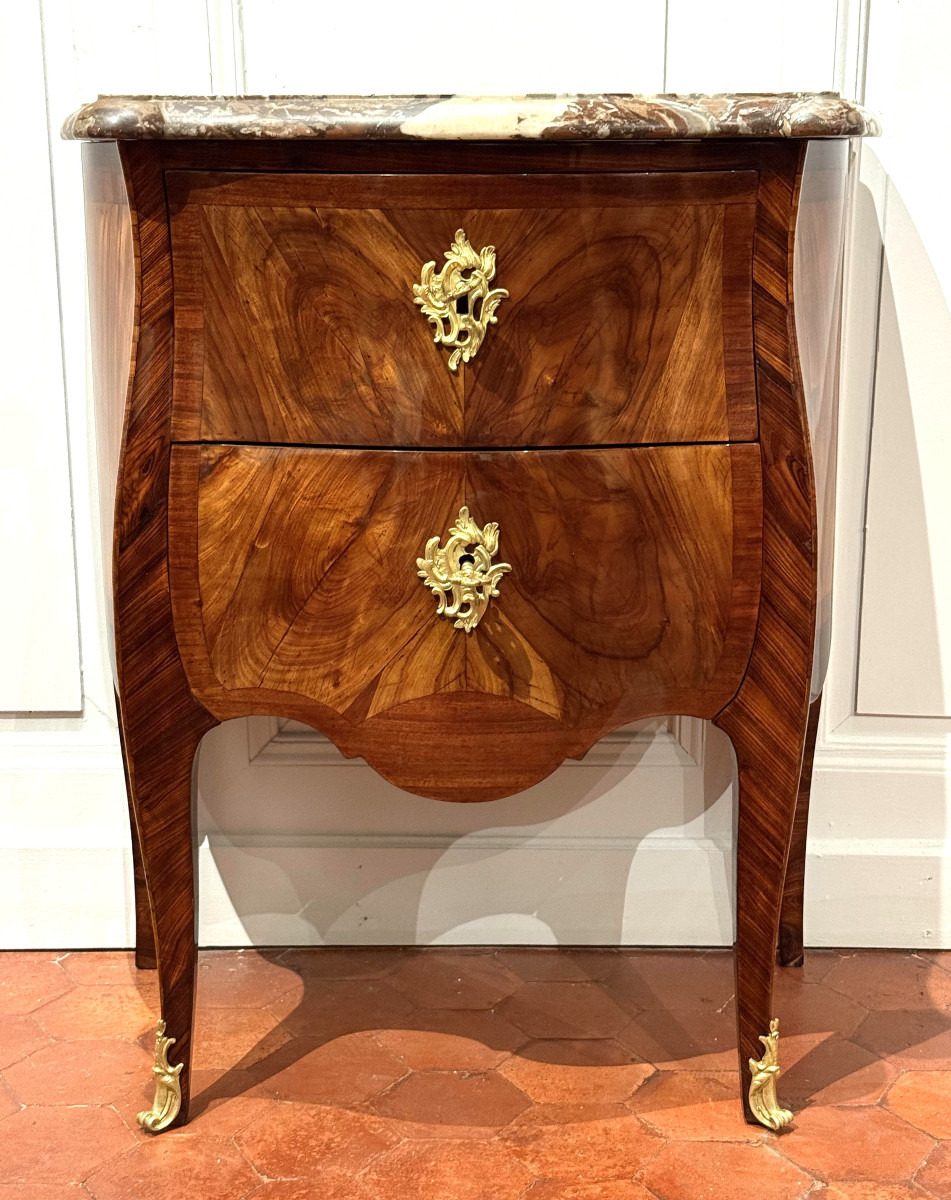 Petite commode d’époque Louis XV estampillée Popsel-photo-1