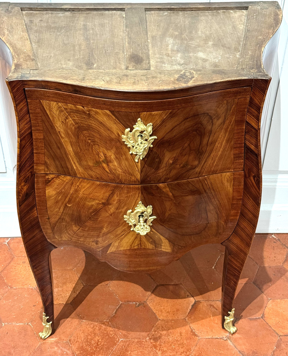 Petite commode d’époque Louis XV estampillée Popsel-photo-3