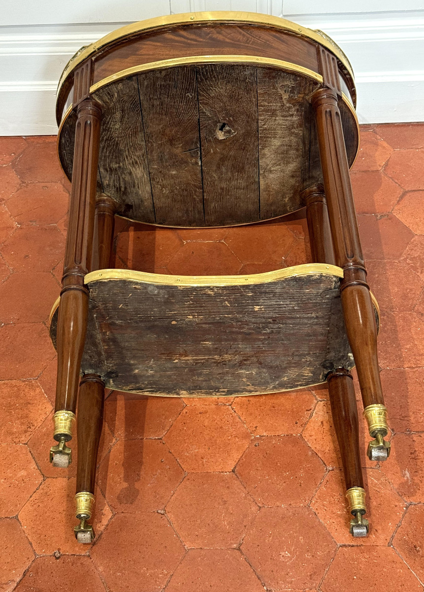 Canabas, petite table de Salon d’époque Louis XVI estampillée Canabas  -photo-5