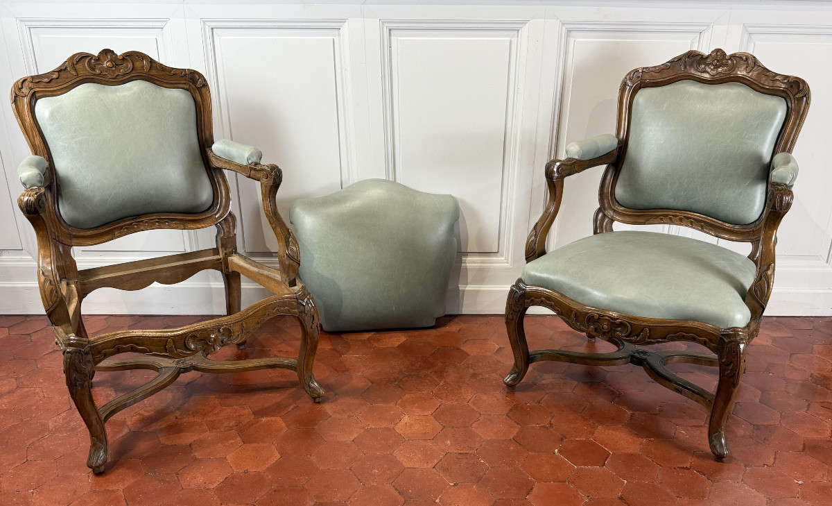 Pair Of Regency Period Armchairs, Circa 1720