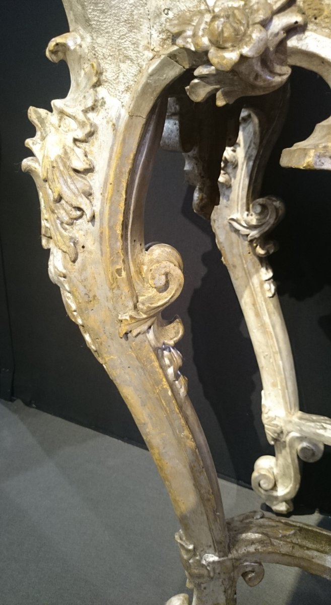 Table à Gibier Console Argentée d'époque Louis XIV-photo-6