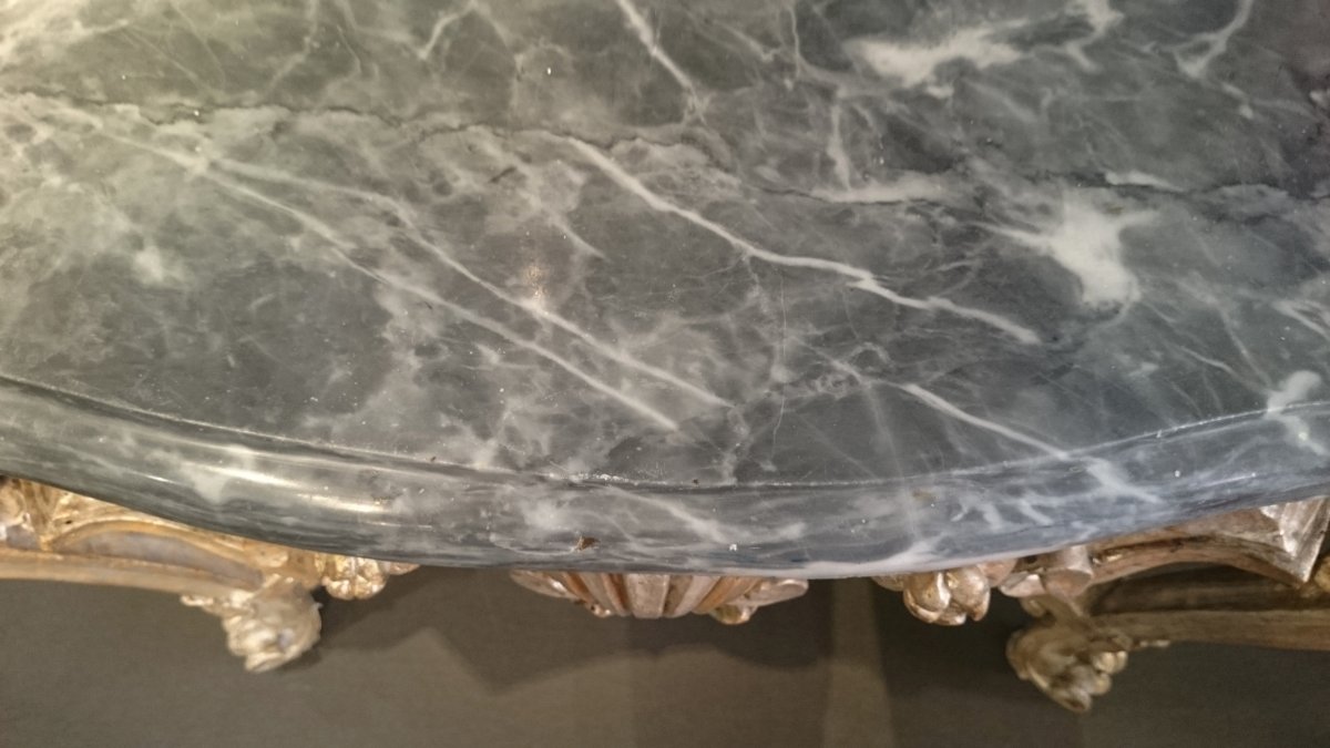 Table à Gibier Console Argentée d'époque Louis XIV-photo-8