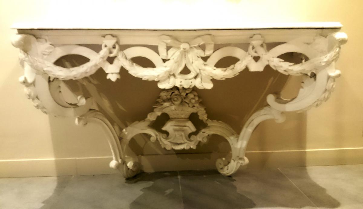 Grande Console Louis XV Du Château De Roberty d'Avignon Ex Collection Ed Charles-roux.