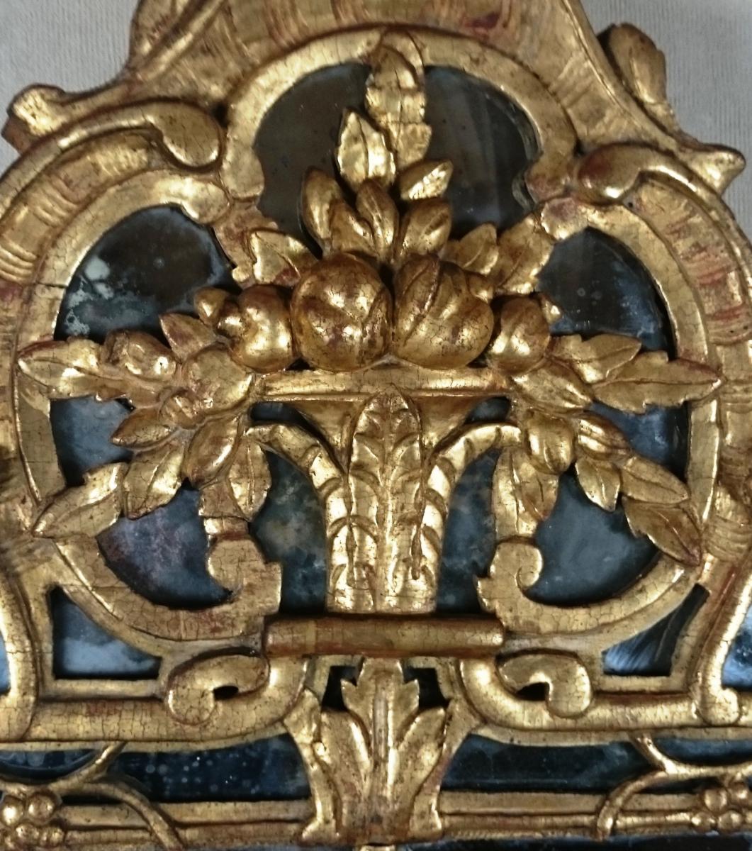 Miroir LOUIS XV Provençal à parclose milieu du XVIIIe Siècle-photo-2
