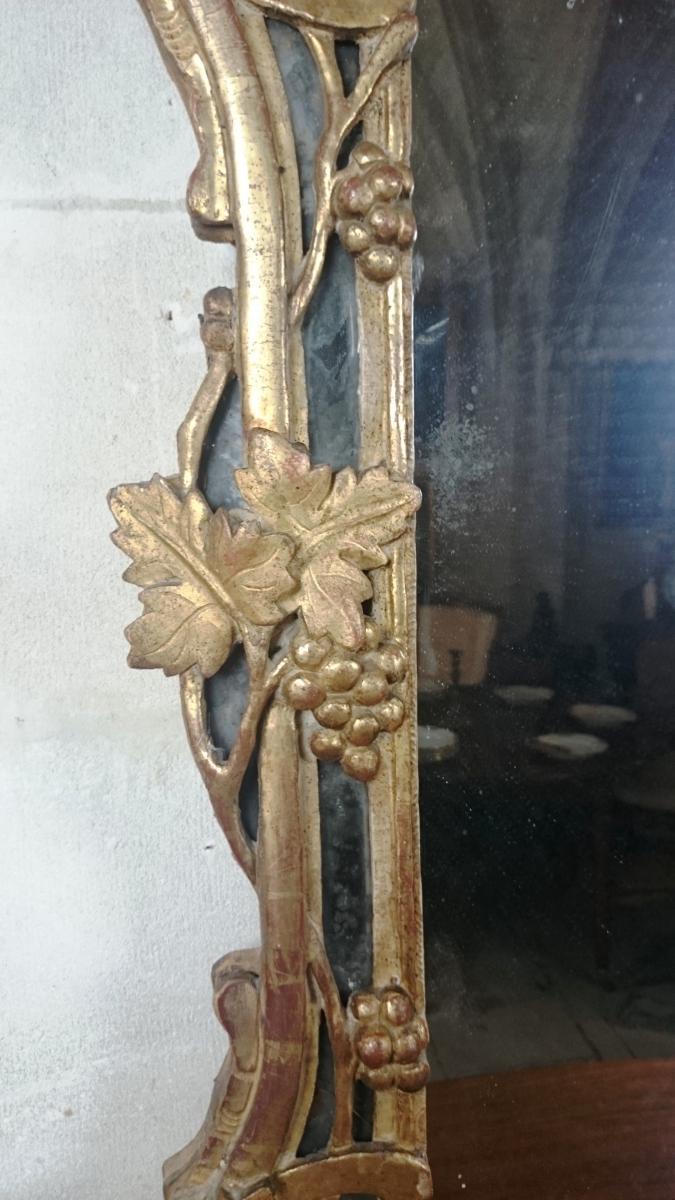  Miroir LOUIS XV Provençal à parclose milieu du XVIIIe Siècle-photo-4