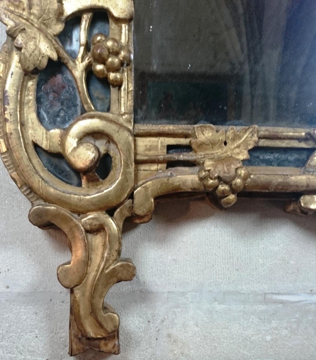  Miroir LOUIS XV Provençal à parclose milieu du XVIIIe Siècle-photo-3