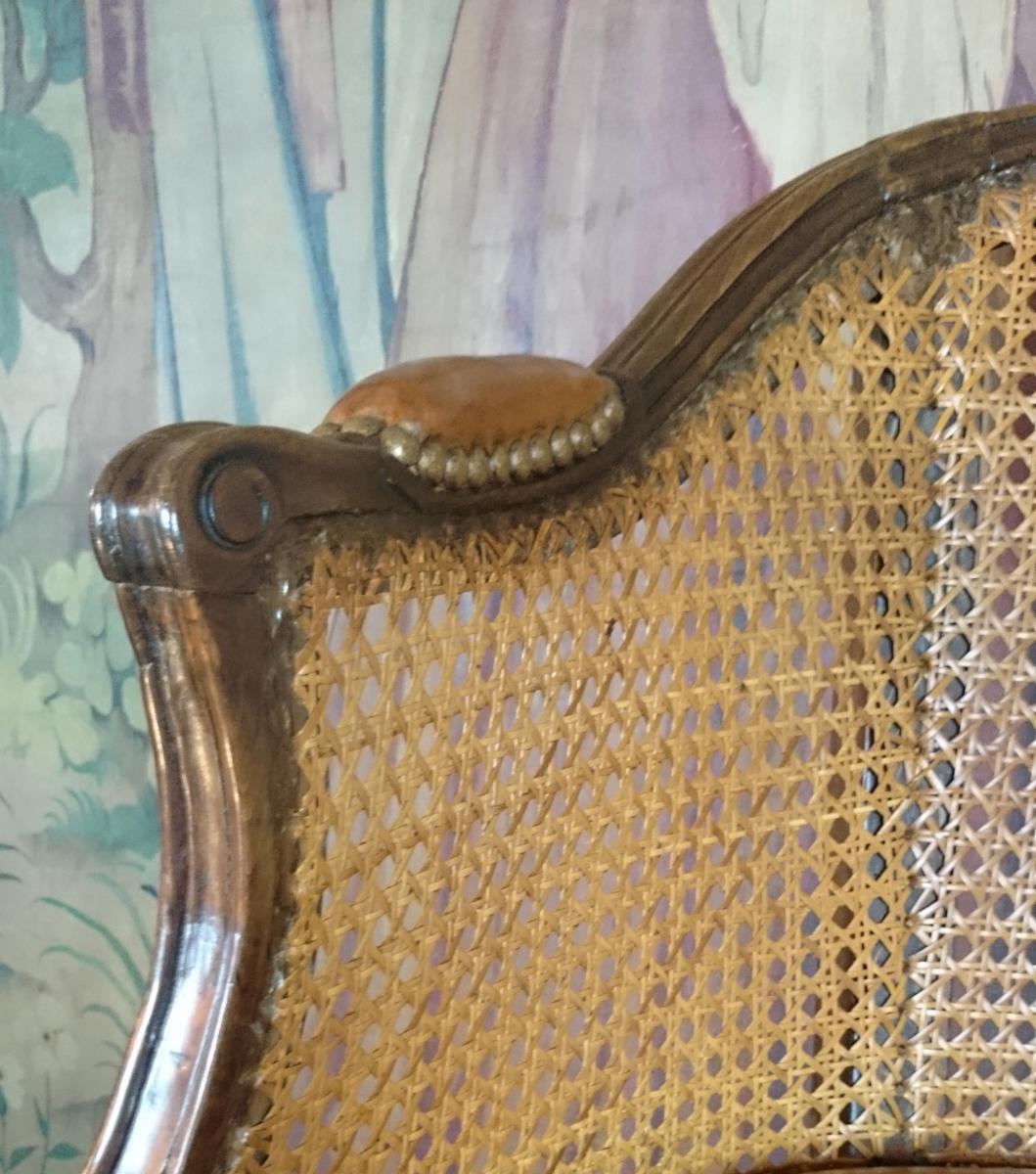 Fauteuil De Bureau Louis XV D’époque XVIIIème Vers 1755-1765.-photo-4