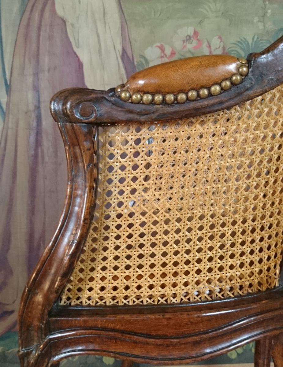Fauteuil De Bureau Louis XV D’époque XVIIIème Vers 1755-1765.-photo-6