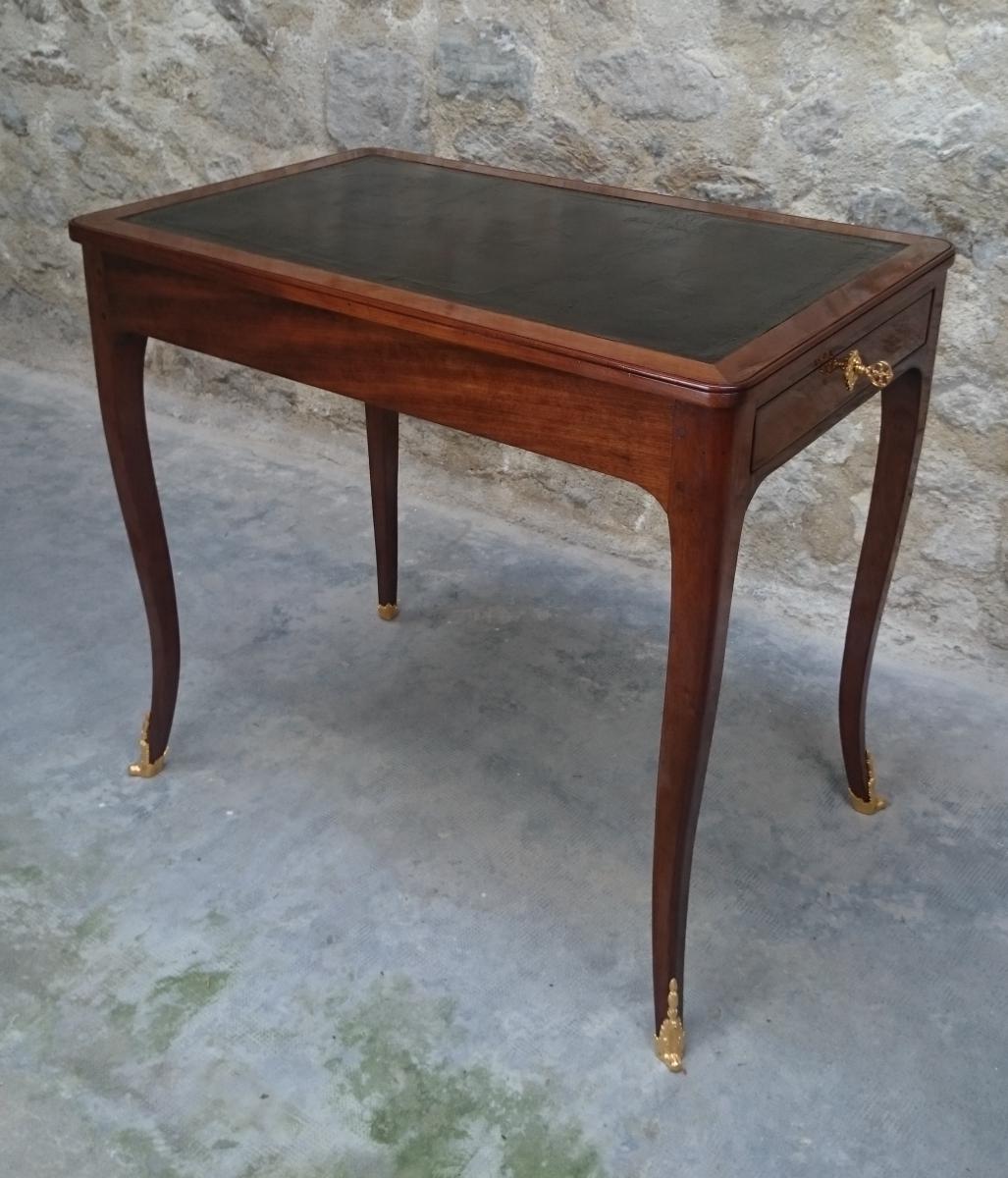 Table à écrire d’époque Louis XV estampille de Jean Demoulin, Maître à  Paris En 1749 