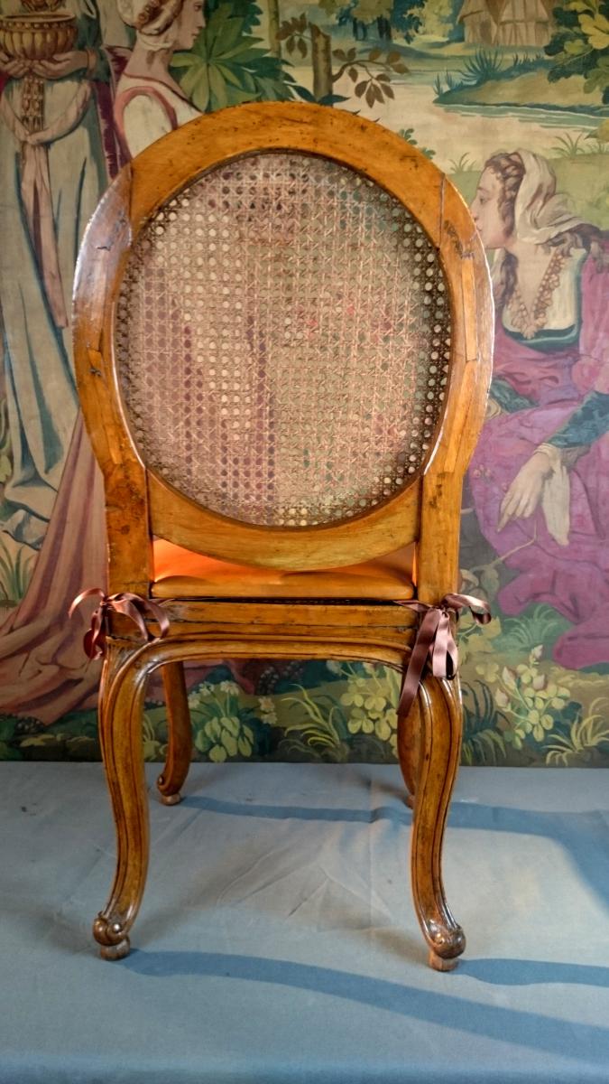 Pair Of Musicians' Chairs Louis XV Period Stamped By Michel Gourdin 1760-photo-5