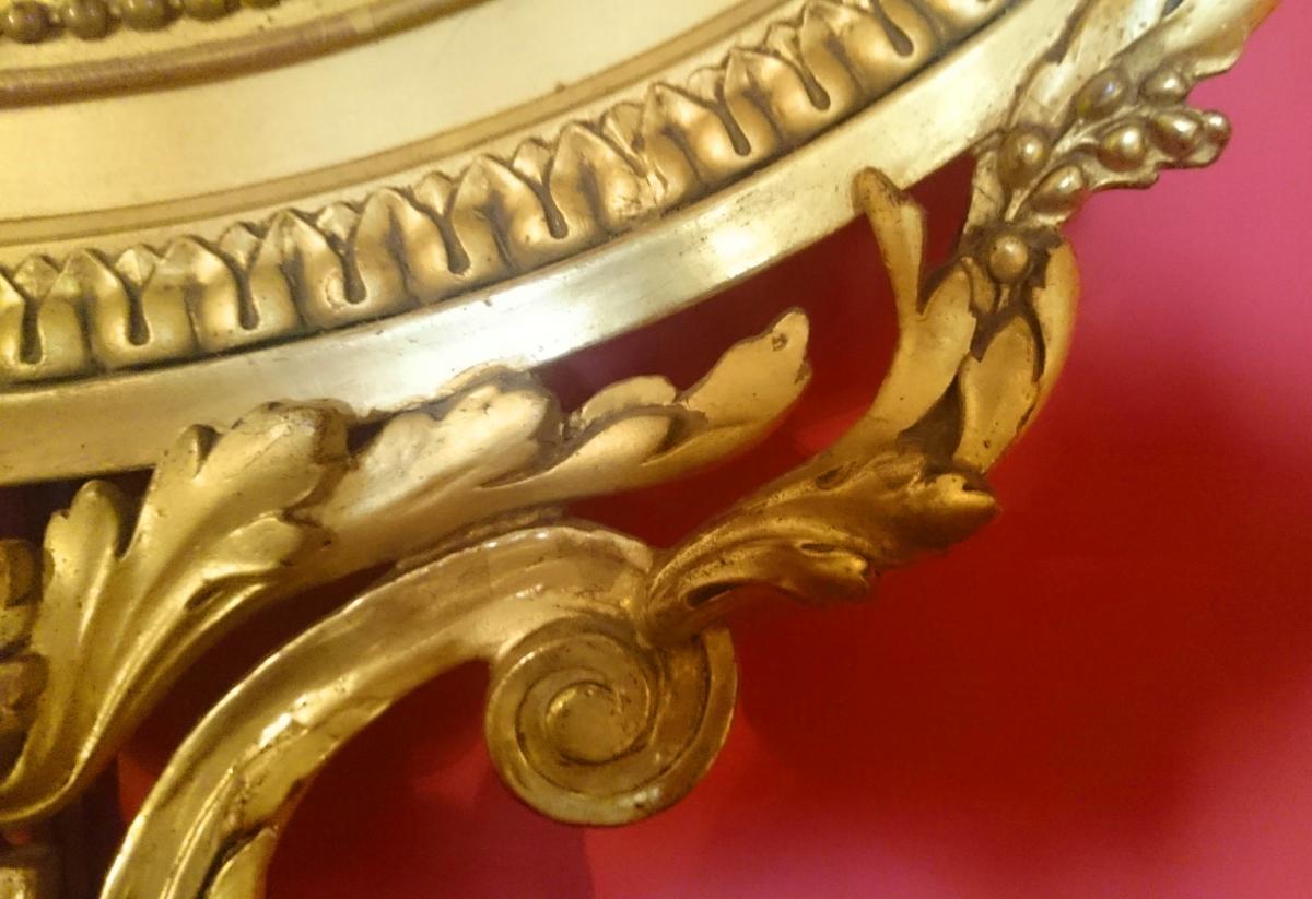 Large Haussmannian Oval Mirror Napoleon III Period 1855-1865-photo-7