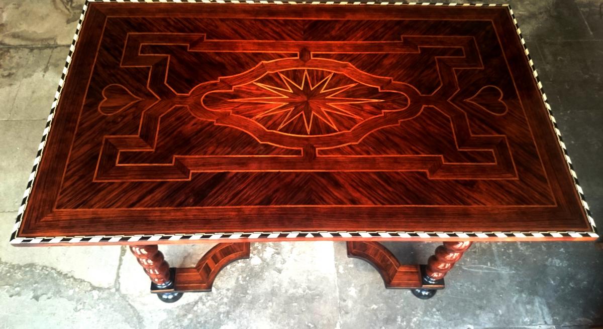 Table Louis XIV à écrire de salon XVIIème Vers 1661-1665.-photo-2