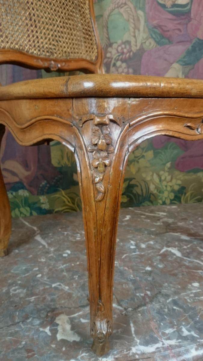 Paire De Chaises d’époque Louis XV Par Louis Cresson-photo-5