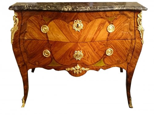Commode d'époque Louis XV par J.b Fromageau Et Jme Vers 1760