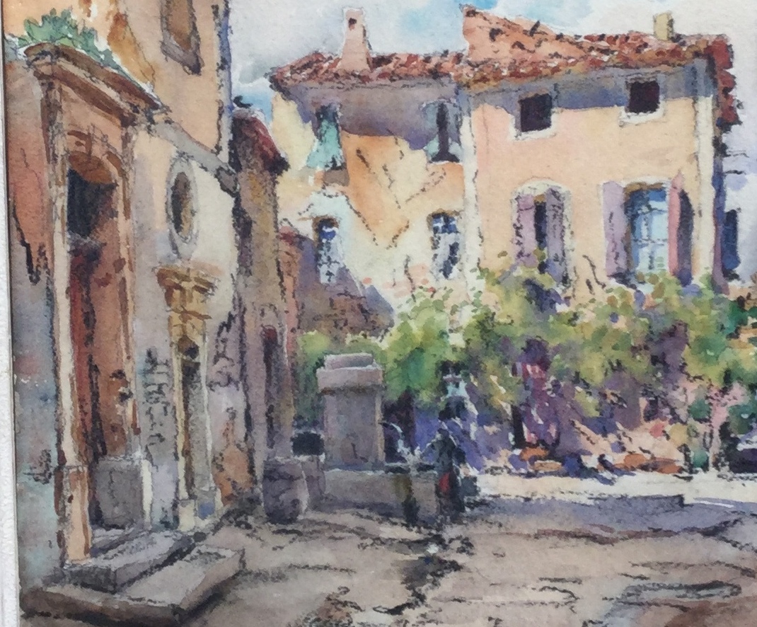 Georges Chappuis Pair Of Watercolors Of Vaison La Romaine-photo-4