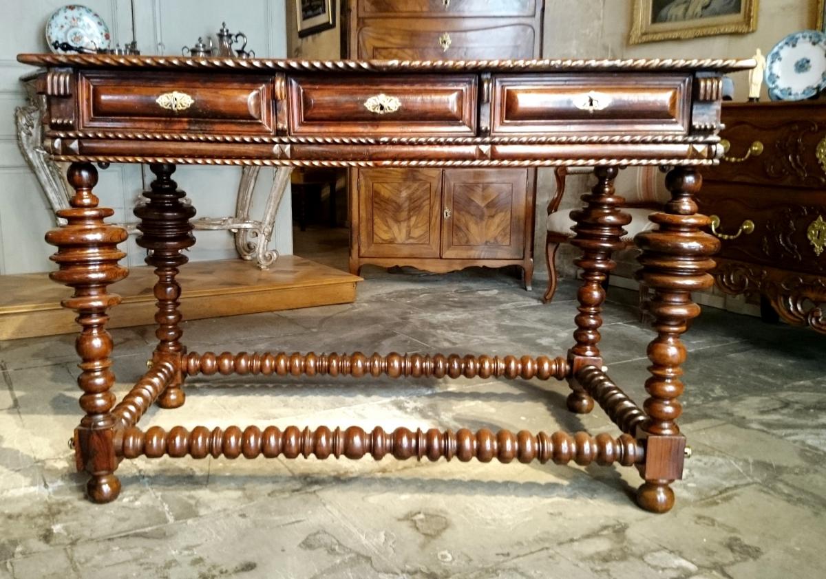 A Solid Rosewood Louis XIV Table Circa 1680-1700-photo-2