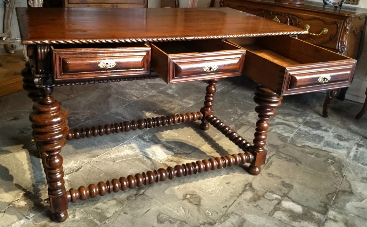 A Solid Rosewood Louis XIV Table Circa 1680-1700-photo-4