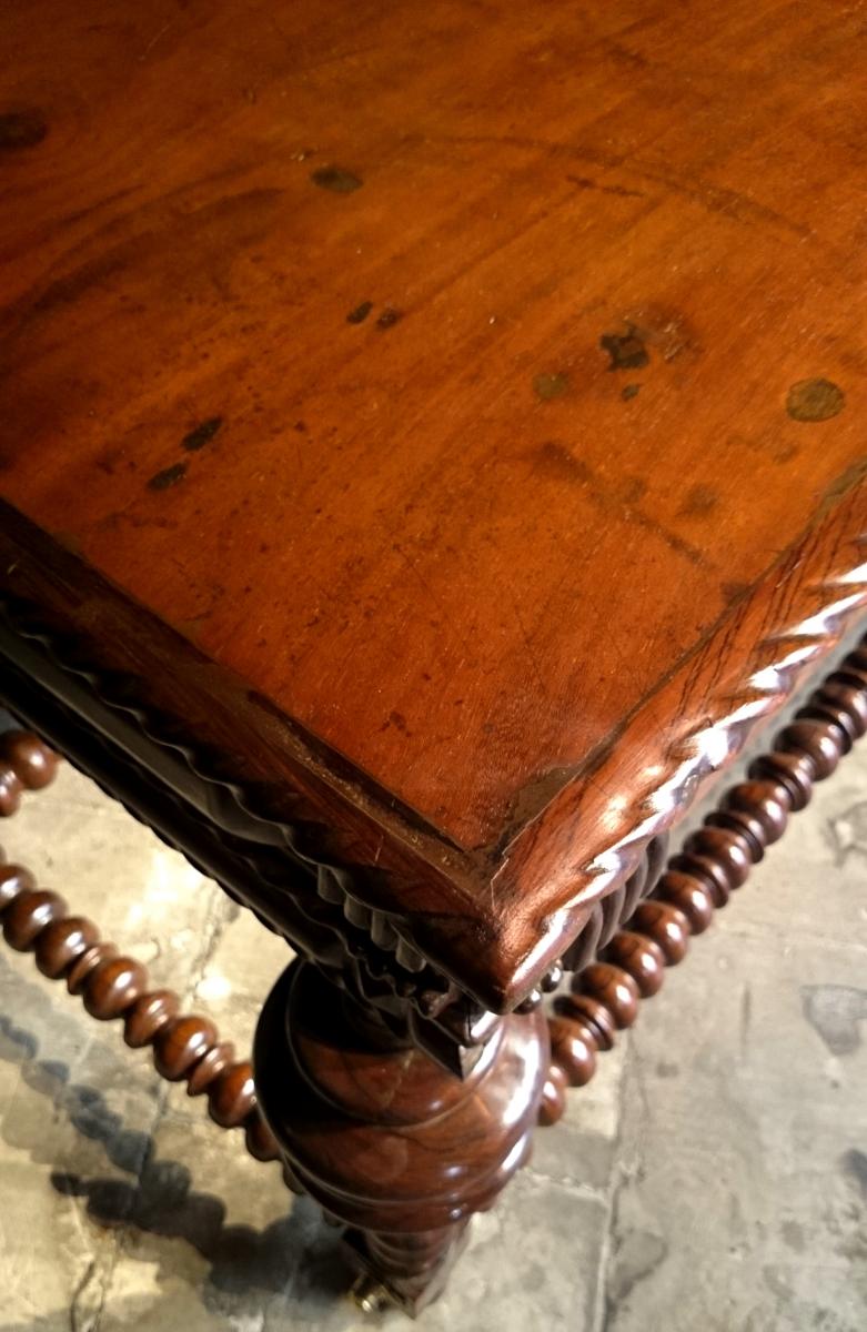 A Solid Rosewood Louis XIV Table Circa 1680-1700-photo-4