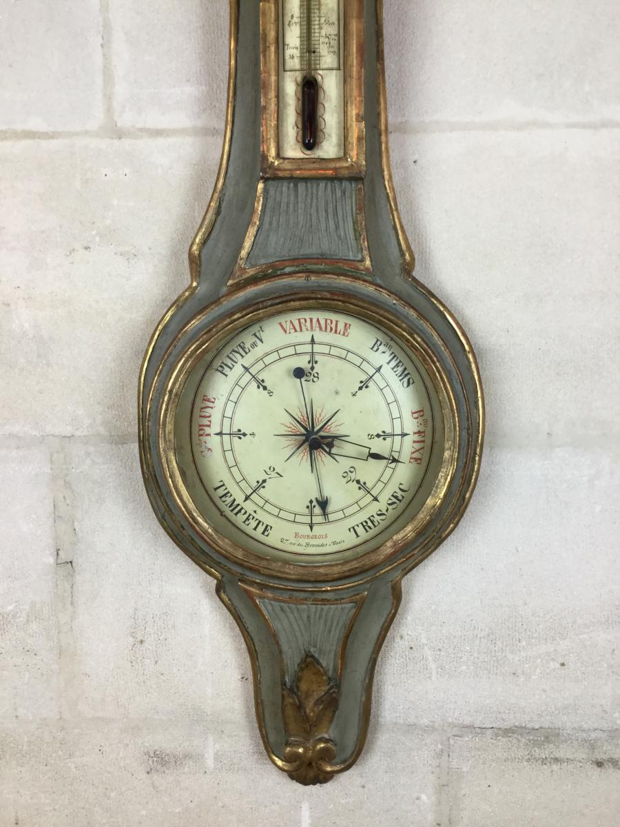 Neoclassical Barometer Louis XVI Last Decade Of The 18th Century.-photo-3