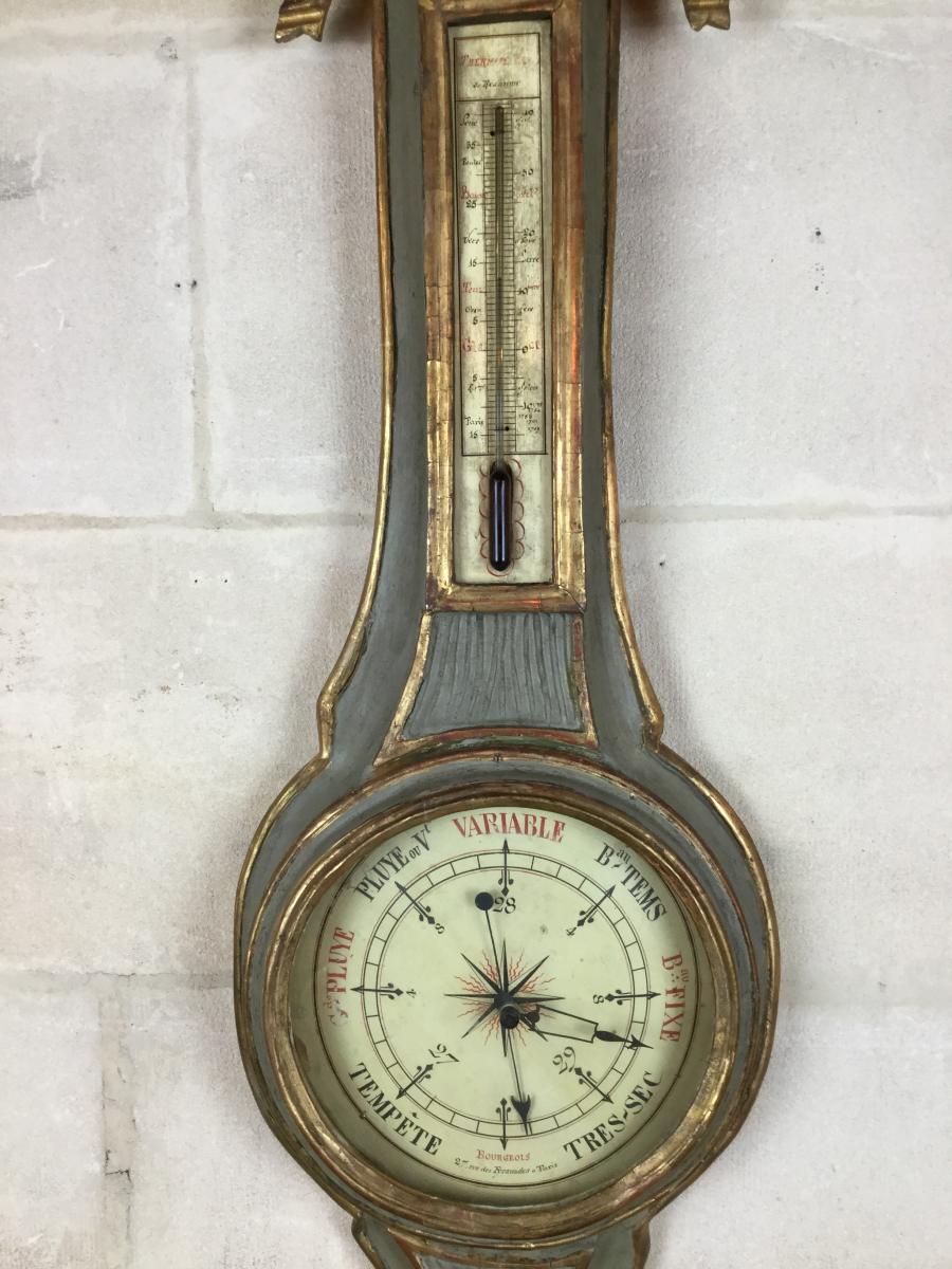 Neoclassical Barometer Louis XVI Last Decade Of The 18th Century.-photo-4
