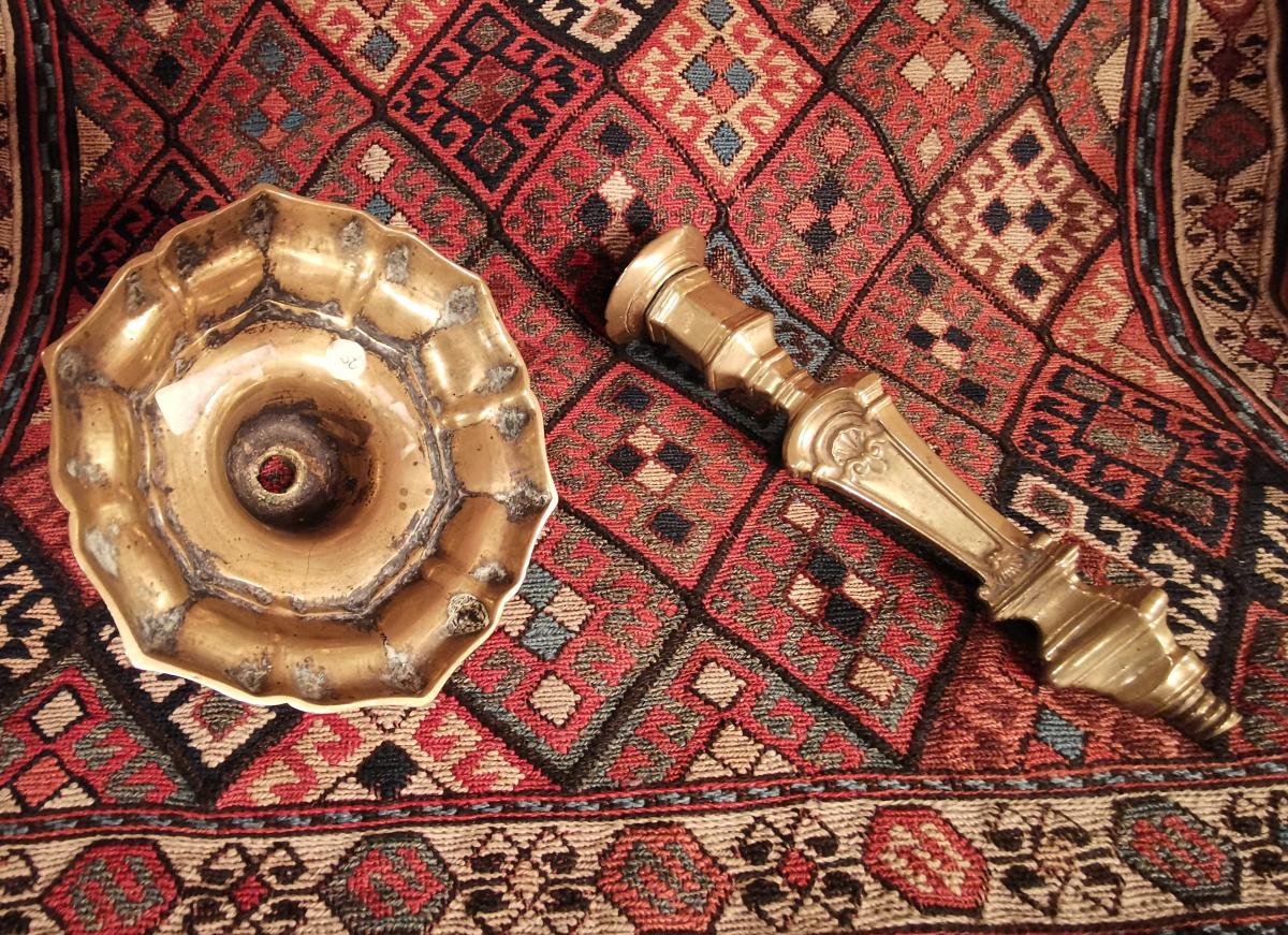 Bougeoir D’époque Régence Aux Armes D’alliance vers 1720.-photo-3
