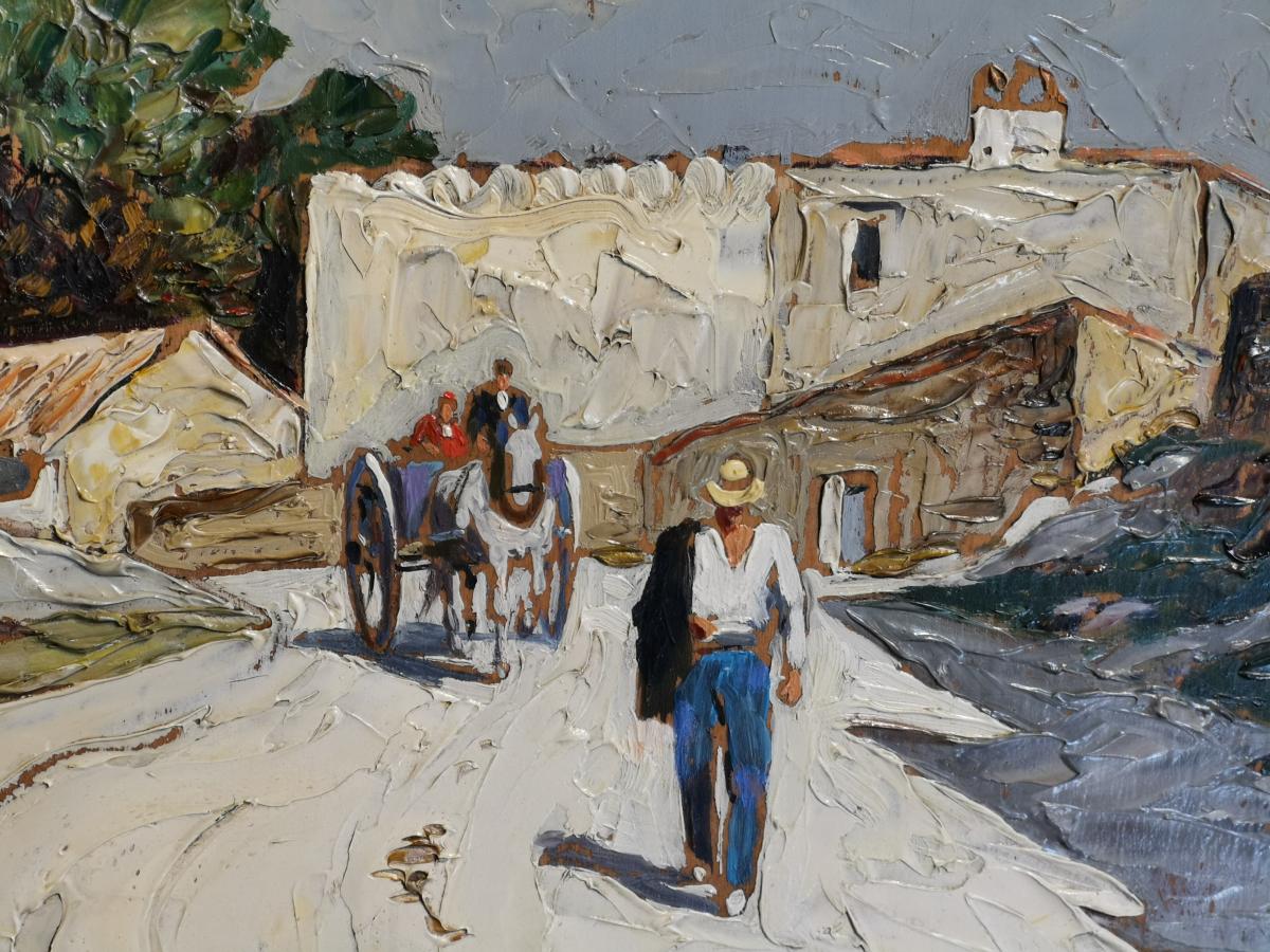 La Route Du Vieux Moulin Villeneuve Les Avignon- Gustave Vidal.-photo-3