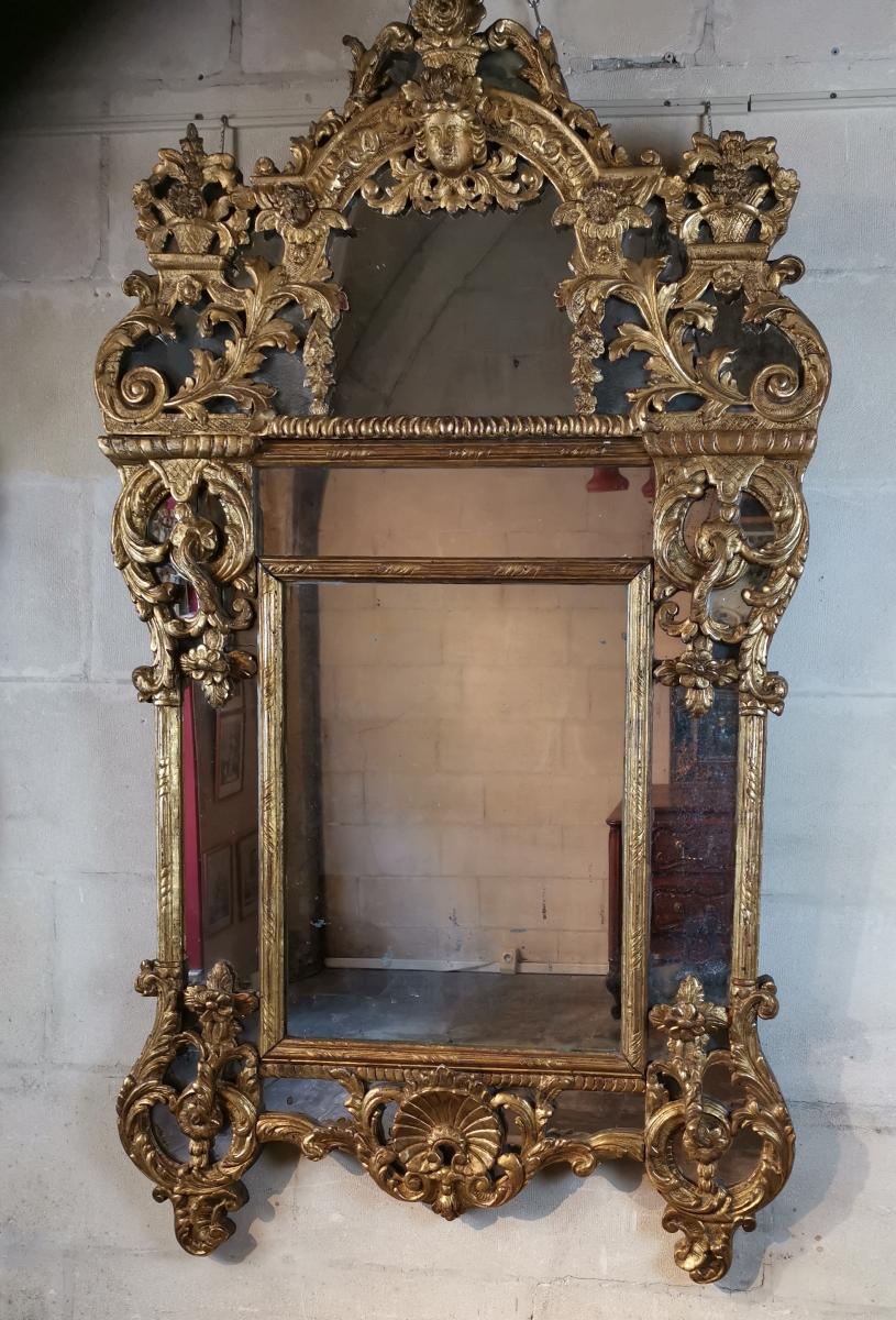 Miroir d'époque Régence Vers 1700-1720-photo-2