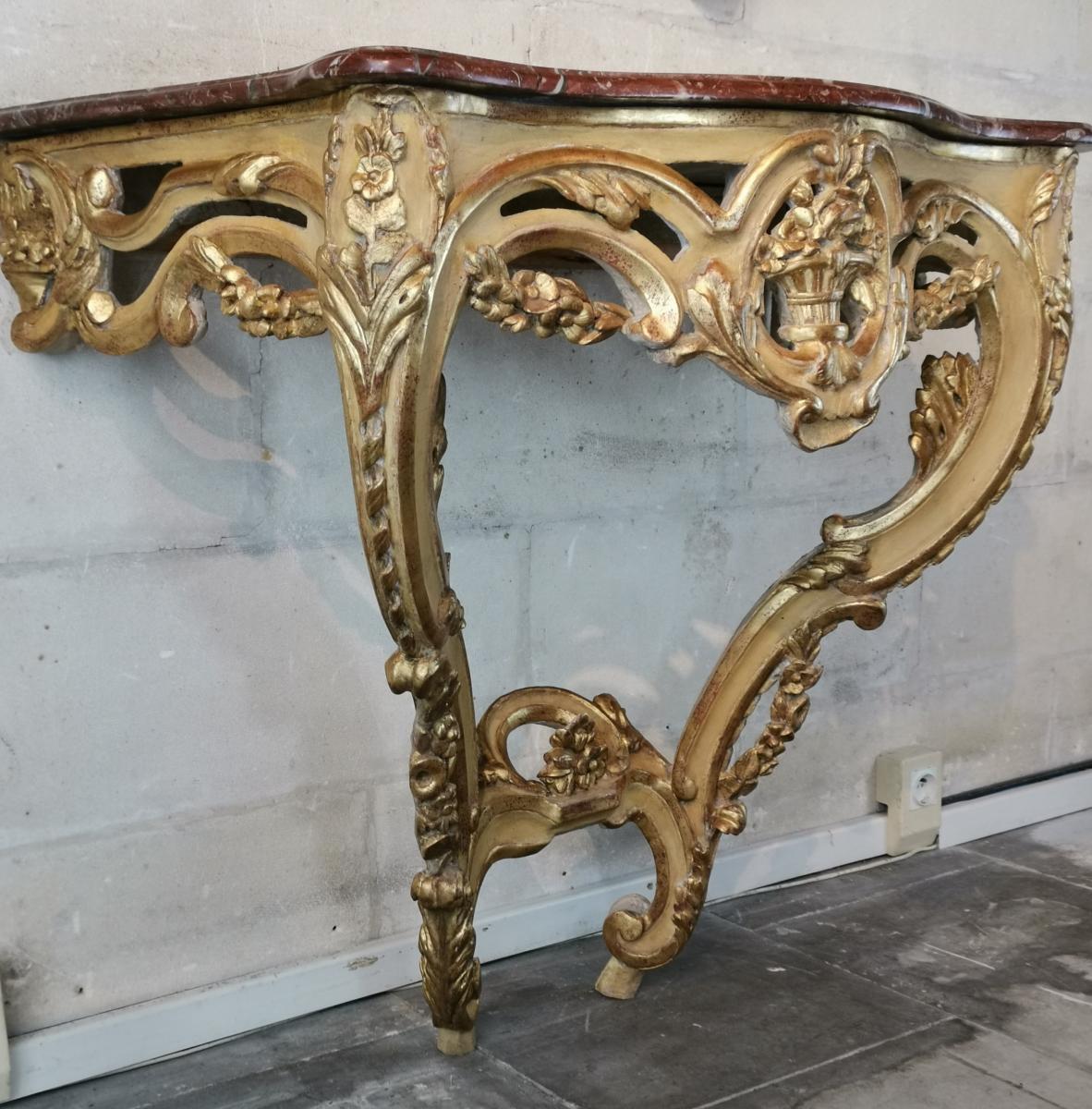 A Louis XV Console 18th Century Circa 1755.-photo-2