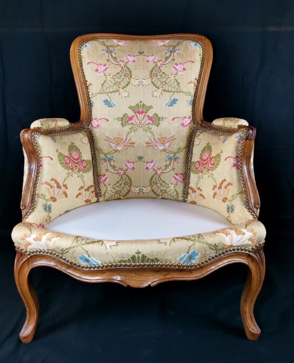 A Louis XV Bergère Stamped J.b Lebas, Mid-18th Century, Circa 1756-photo-6