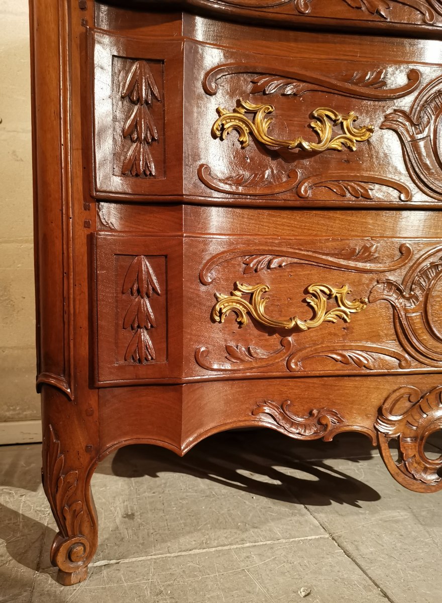 Commode Rocaille Provençale, Nîmoise D’époque XVIIIème, vers 1750.-photo-1