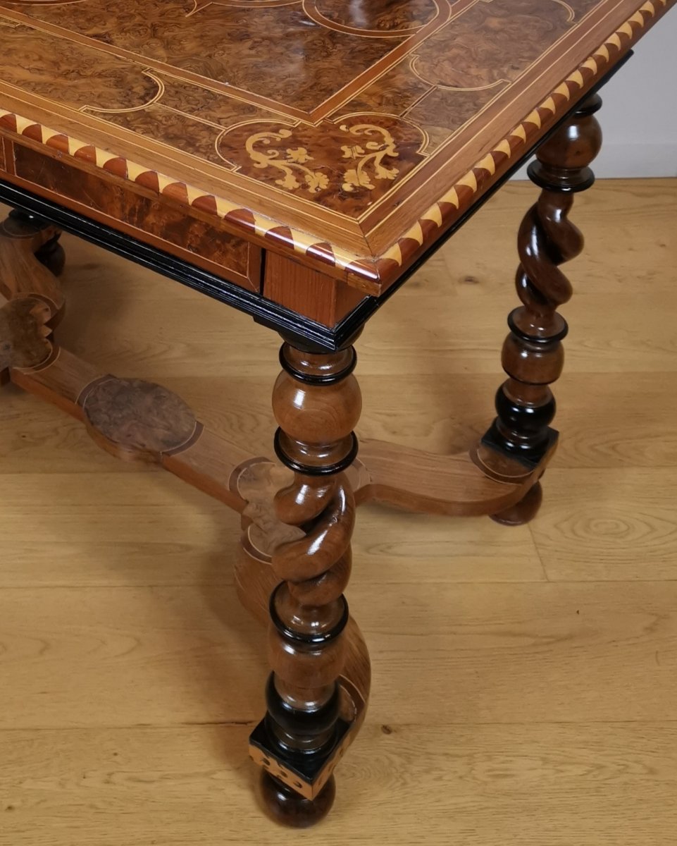  Louis XIV Period Table Inlaid Late 17th Century.-photo-5