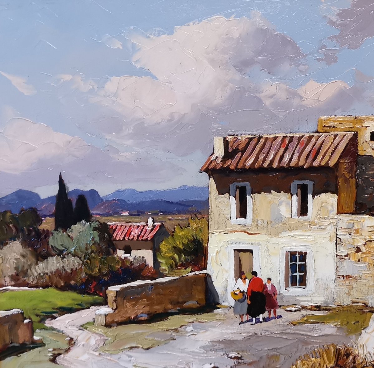 Gustave Vidal, Paysage Provençal, Barbentane, Avignon.-photo-3