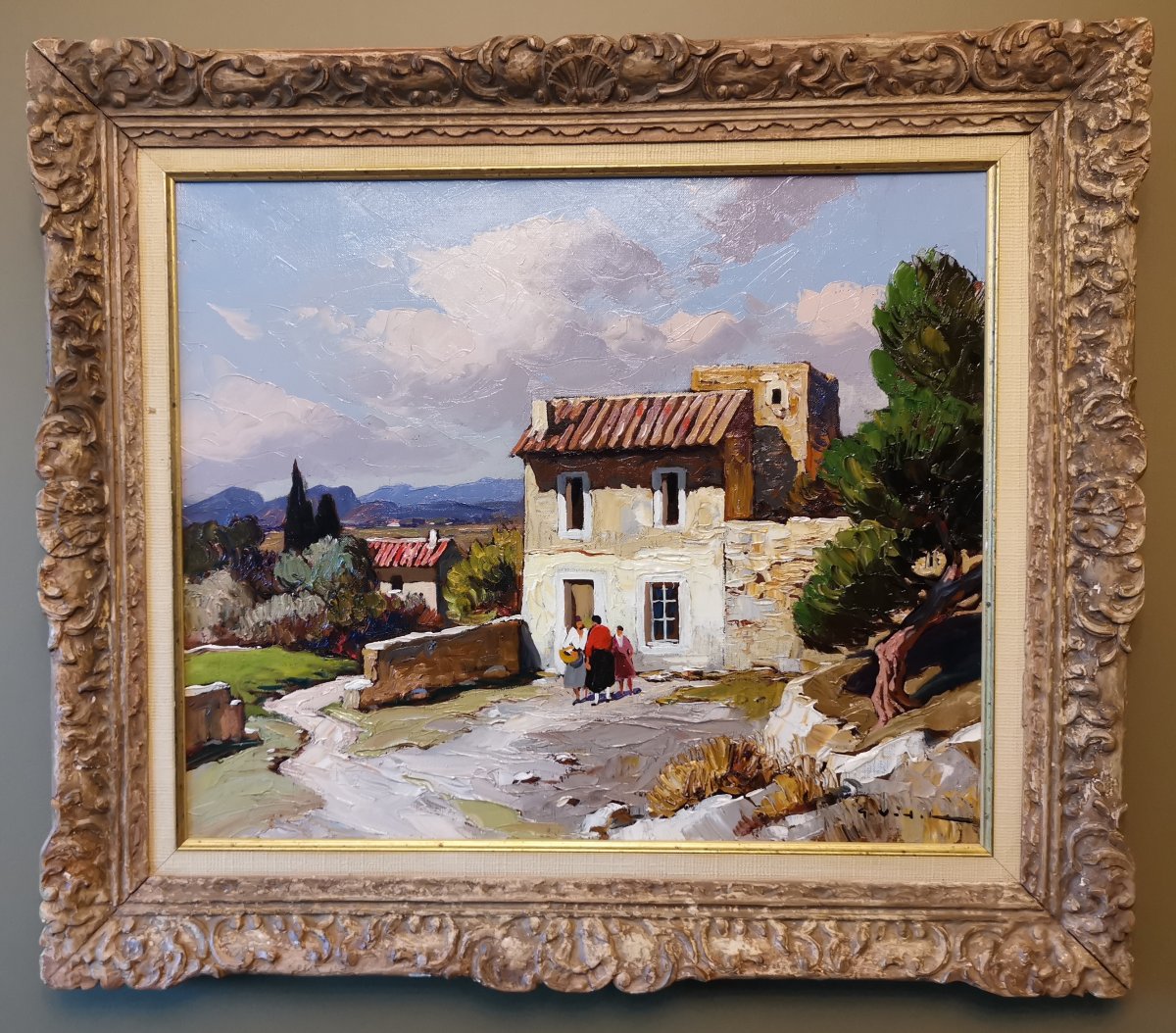 Gustave Vidal, Paysage Provençal, Barbentane, Avignon.