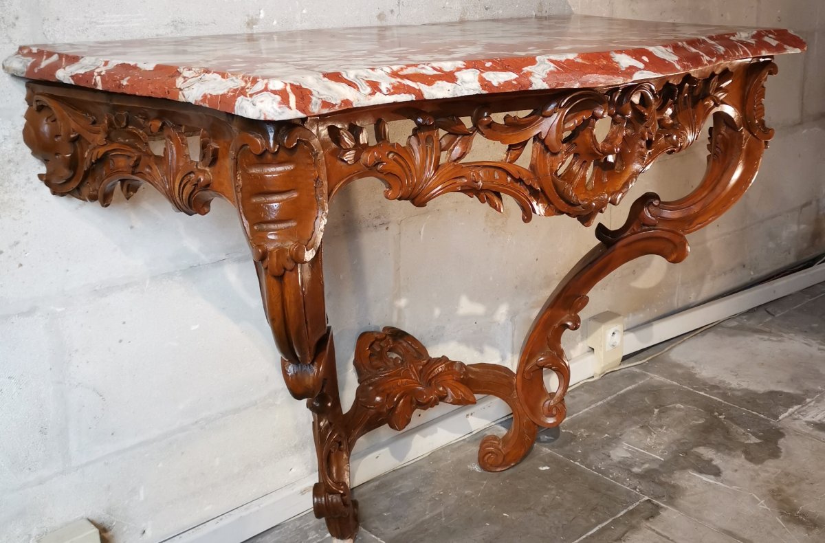 A Louis XV Console Mid 18th Century Circa 1745-1750-photo-2