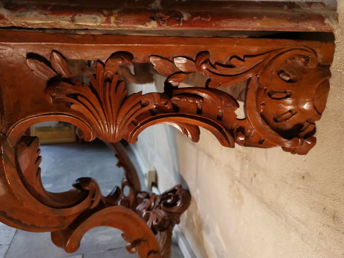A Louis XV Console Mid 18th Century Circa 1745-1750-photo-5